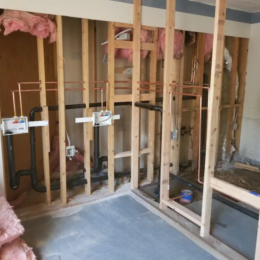 Copper pipe rough-in and plumbing installation in St. Pete Beach